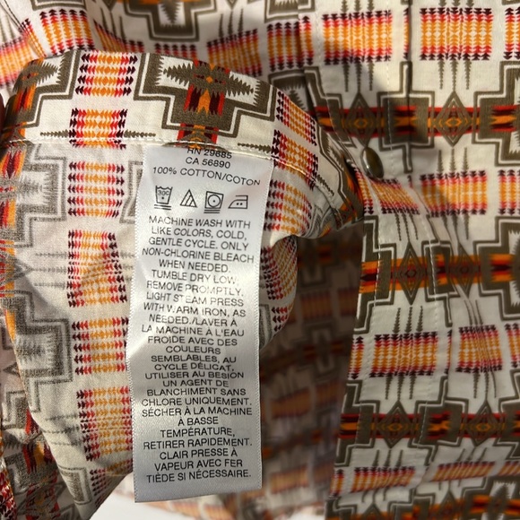 Pendleton Frontier‎ Cowboy Aztec shirt, pearl snaps. Excellent condition. Size L - Picture 4 of 6